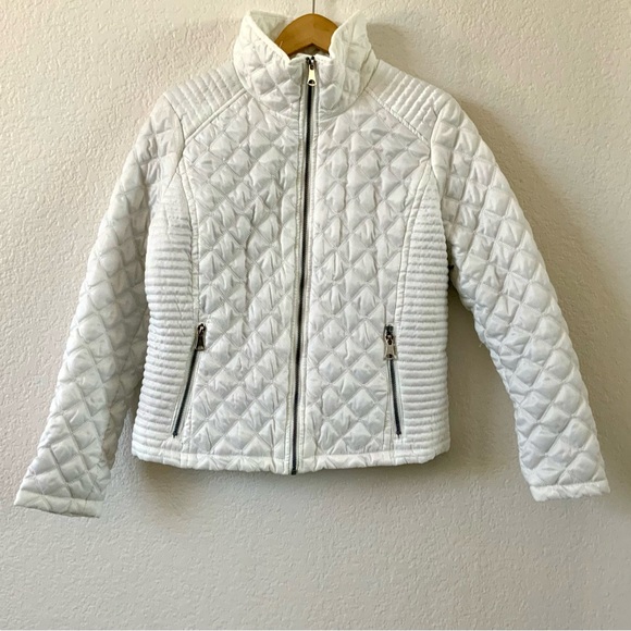Marc New York, Andrew Marc White Quilted Jacket, Sz M - Picture 1 of 7